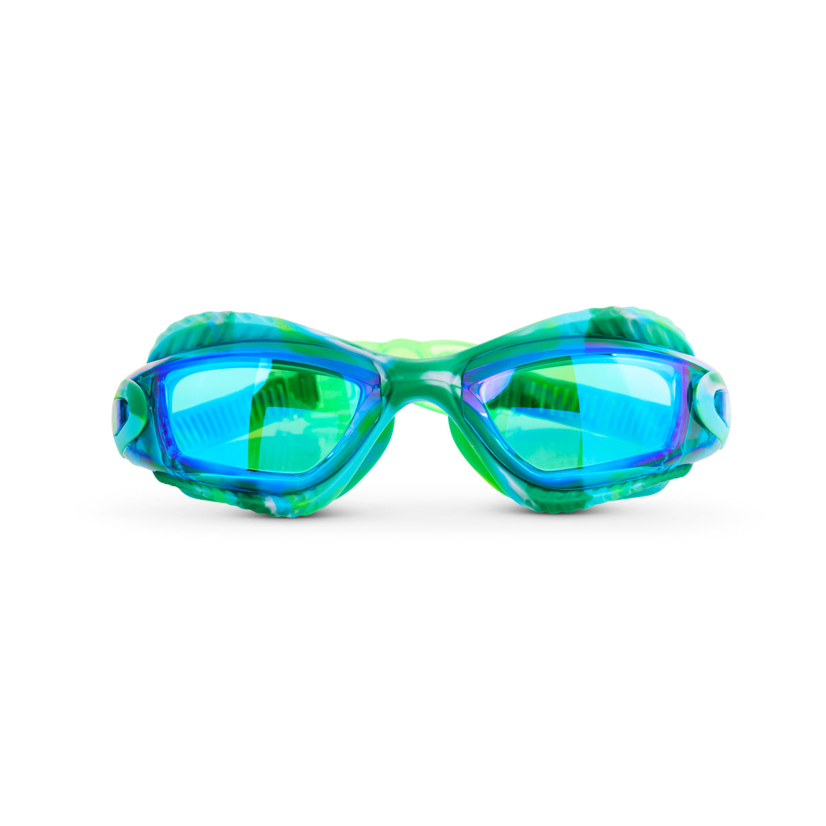 explore the pool kids swim goggles in blue splash angle 1