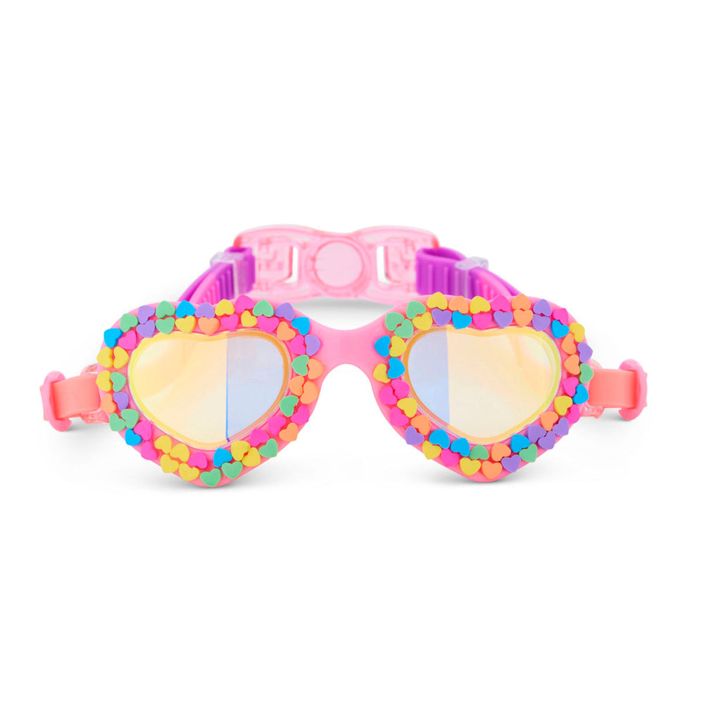 Be True Pink Candy Heart Swim Goggles